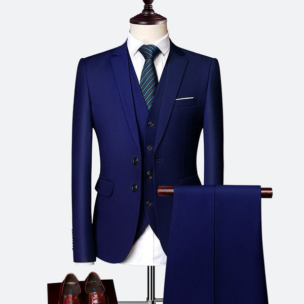 Luxuriöses 3-teiliges Slim Fit-Paket für Herren