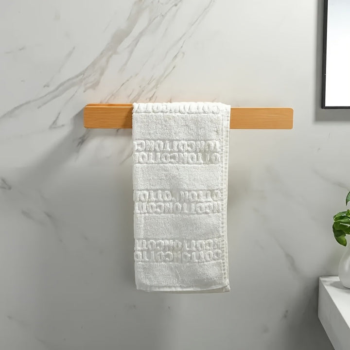 Moderner Handtuchhalter aus Holz – Elegante Wandmontage ohne Werkzeug