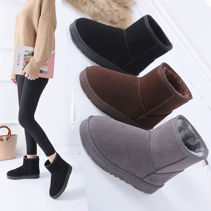 Schneestiefel für Damen mit Kunstfell und rutschfester Gummisohle