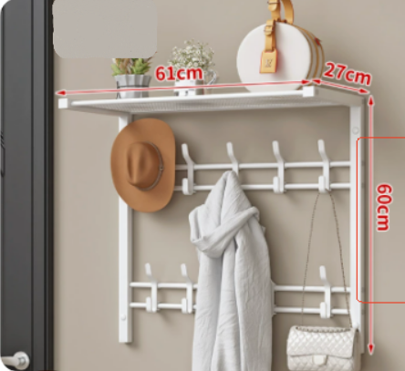 HOOKWELL – 3-in-1-Wandschrank mit Ablage, Haken und Kleiderstange