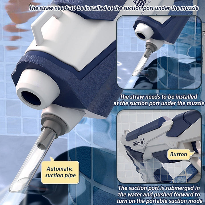 Wasserpistole mit Druckstrahl & USB-Akku für Kinder & Erwachsene – SpritzPower X1