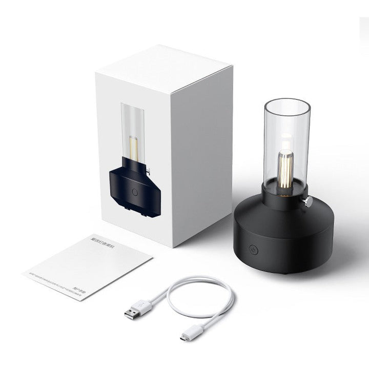Retro-Aromadiffusor mit Glühfadenlampe und Kerzenlichteffekt