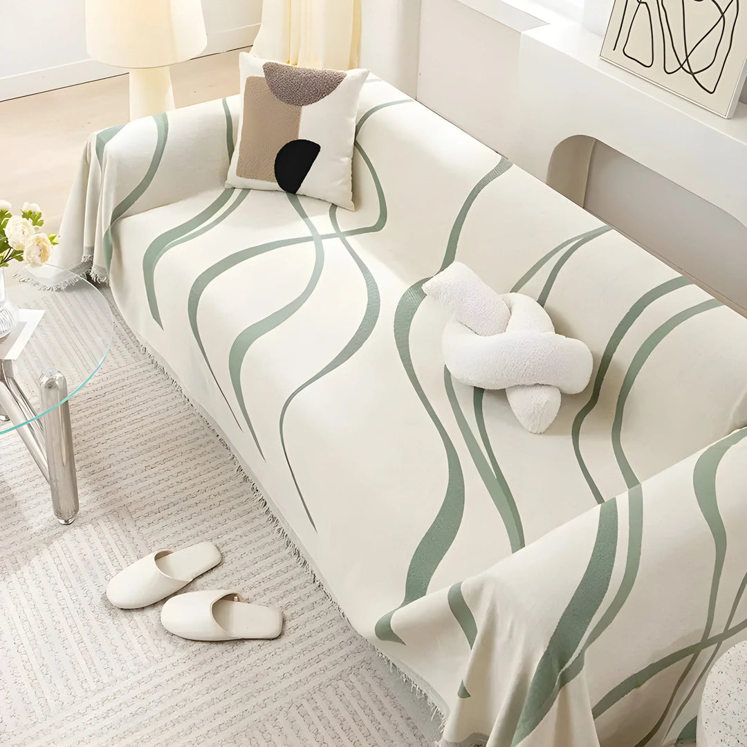 Wendbarer Sofabezug aus Chenille/Baumwolle – LuxeCasa