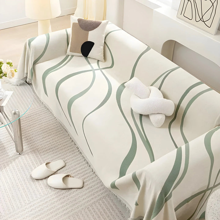 Wendbarer Sofabezug aus Chenille/Baumwolle – LuxeCasa