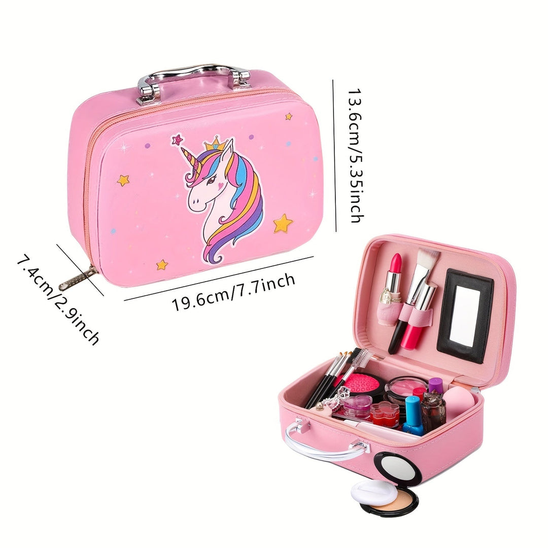 Deluxe-Schminktasche Einhorn – Echte Kosmetik und Accessoires für Mädchen