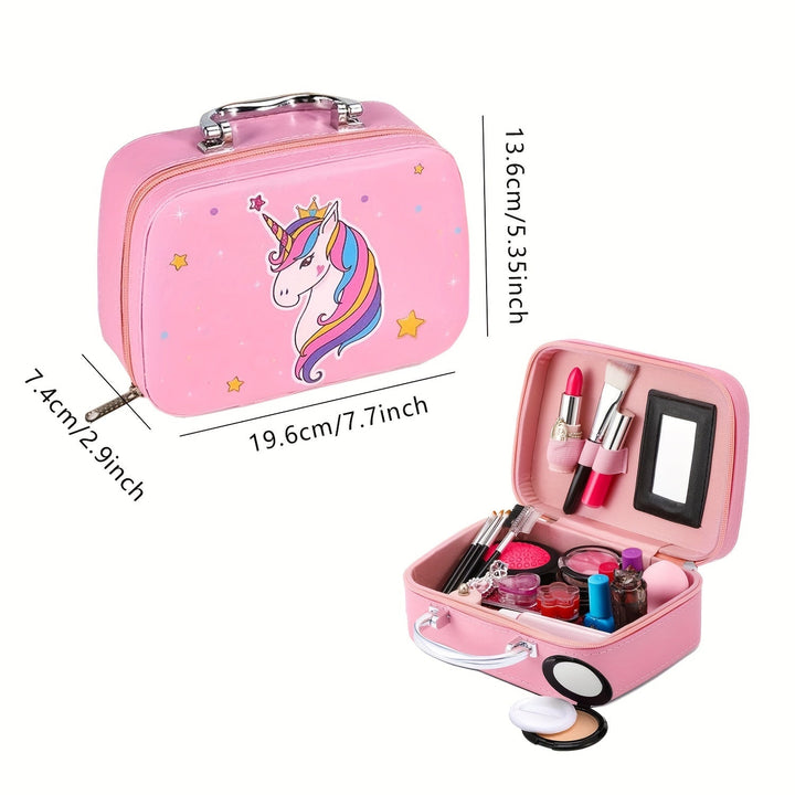 Deluxe-Schminktasche Einhorn – Echte Kosmetik und Accessoires für Mädchen