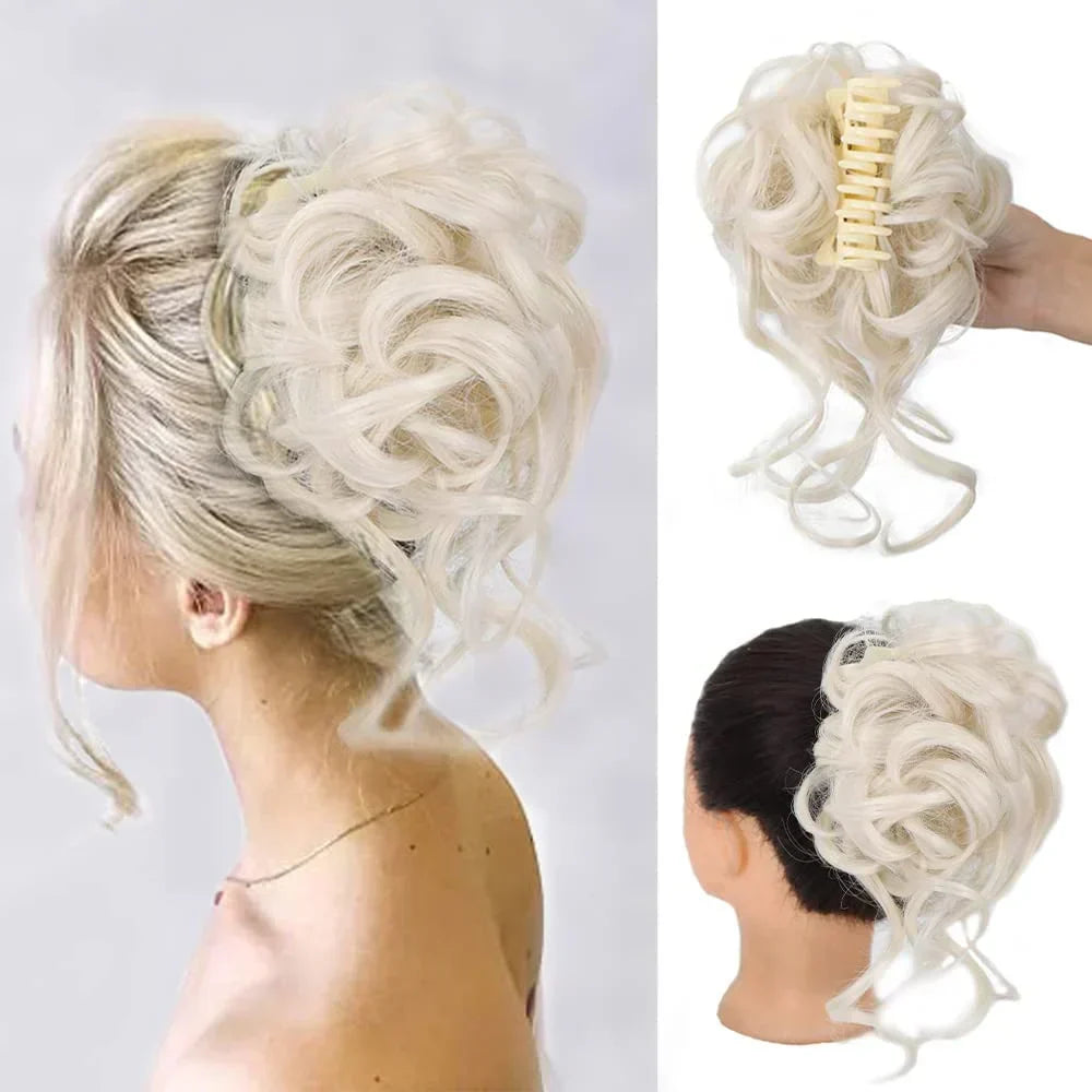 Lockiger Dutt – Clip-in-Haarteil mit Volumen und natürlichem Look