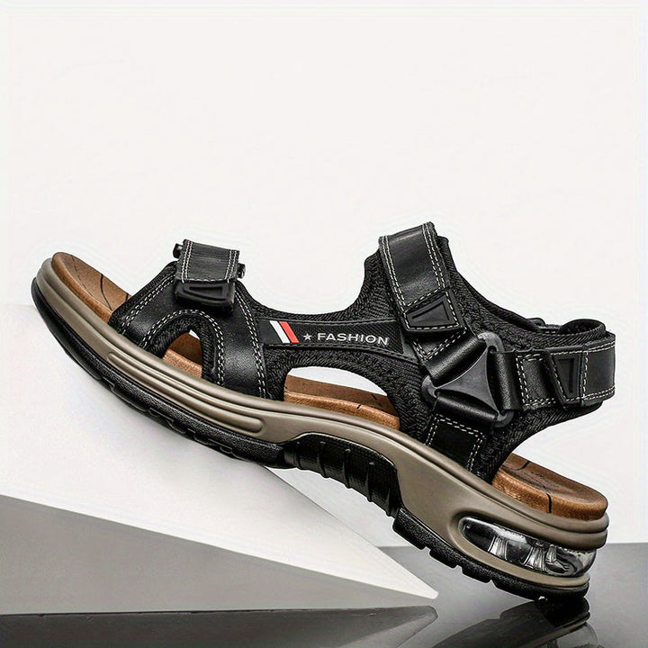Premium Leder-Strandsandalen für Herren – Verstellbar und Dämpfend
