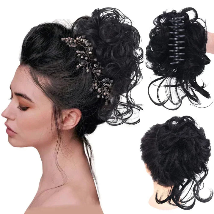 Lockiger Dutt – Clip-in-Haarteil mit Volumen und natürlichem Look