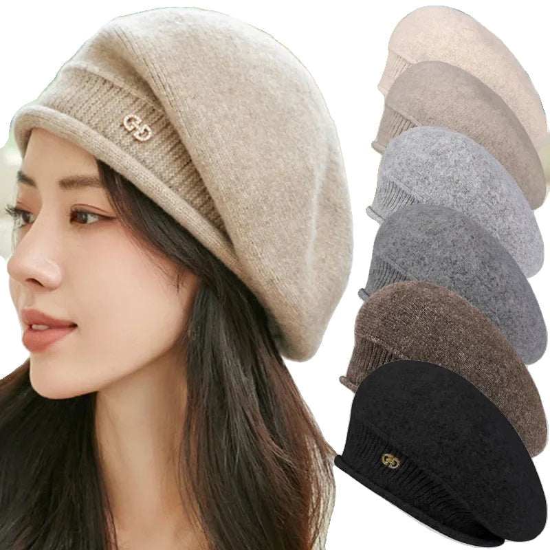 Lässige Woll-Baskenmütze für Damen - Diana