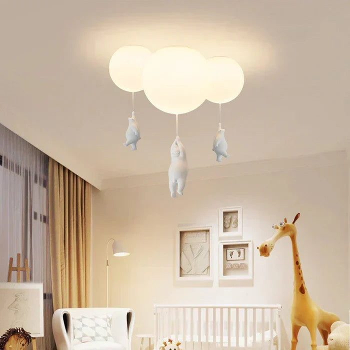 Kinderdeckenleuchte mit Bär und Ball | CloudBear