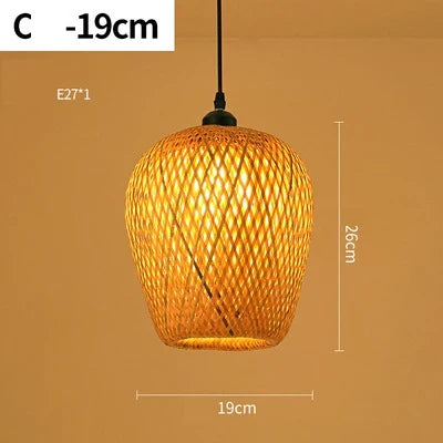 Handgefertigte Rattan-Hängelampe - RayaLicht