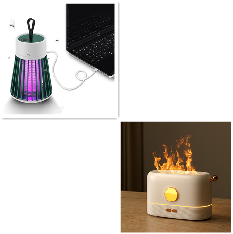 Kompakter Flammen-Diffuser mit USB und 200-ml-Wassertank