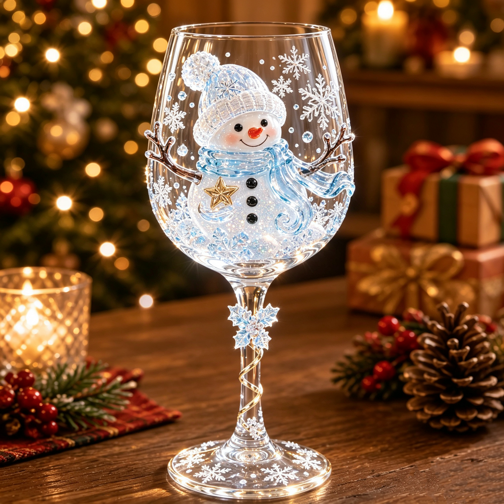 3D-Weingläser für Weihnachten – Festliche Trinkfreude mit weihnachtlichem Charme