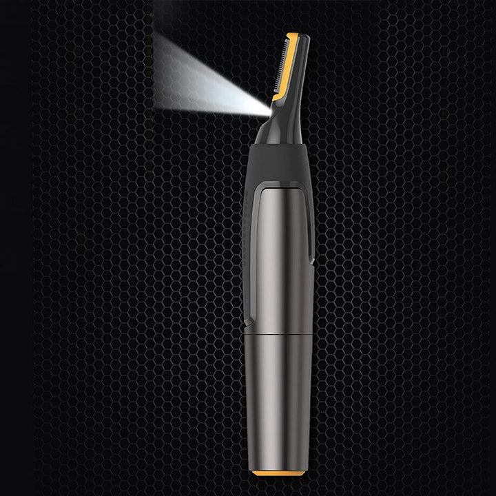 Professioneller Ultra-schmaler Präzisionstrimmer | Klingen aus Edelstahl-Titan | Integrierte LED-Leuchte | Mikro-Oszillationstechnologie | Für Nase, Ohren und Konturen