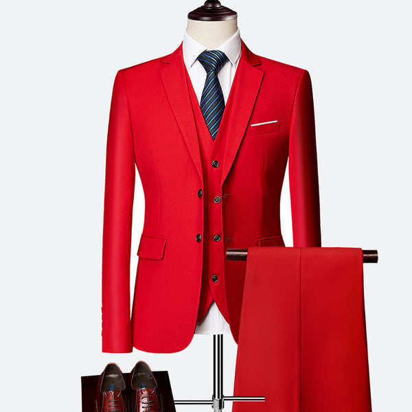 Luxuriöses 3-teiliges Slim Fit-Paket für Herren