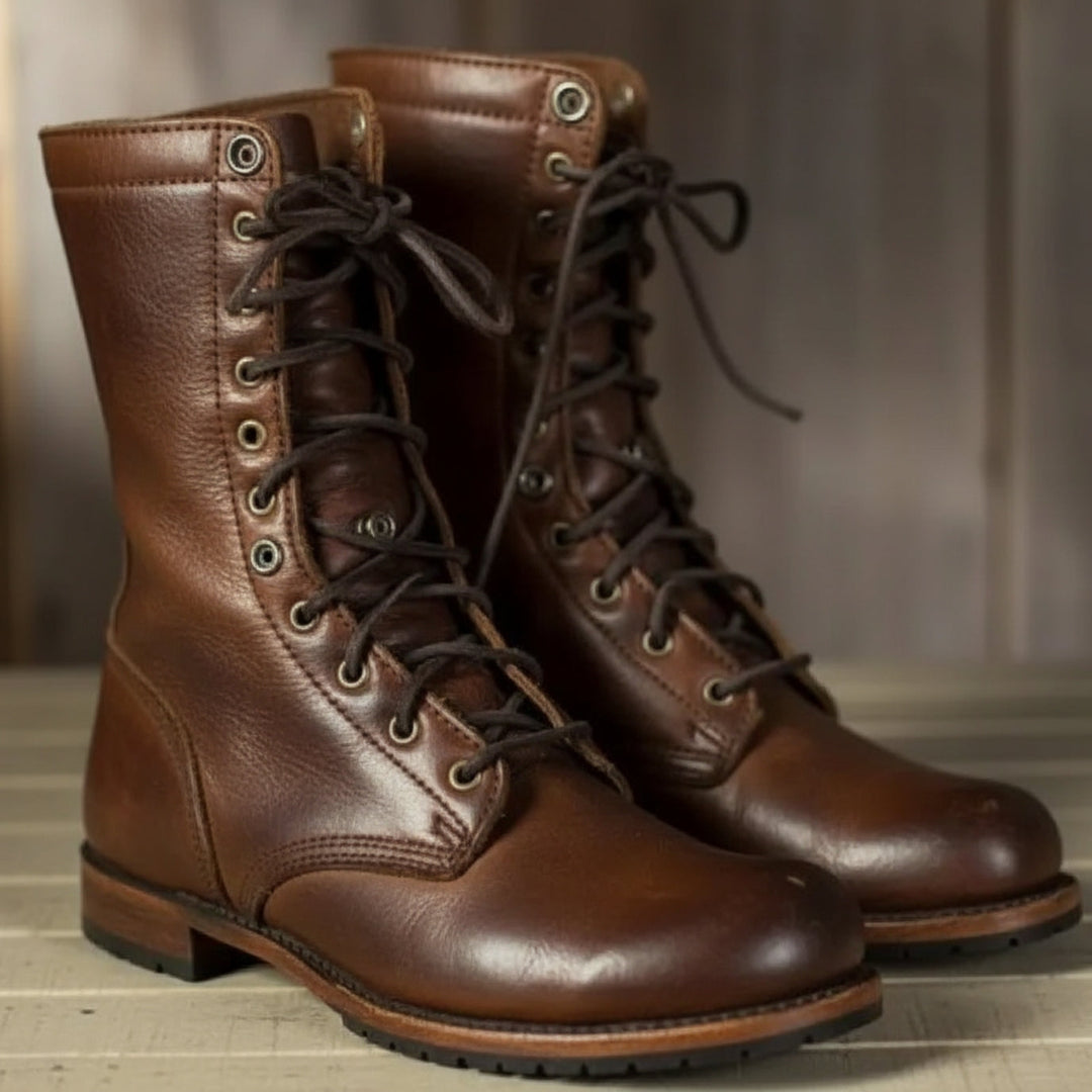 Damen-Schnürstiefel mit stützender Sohle