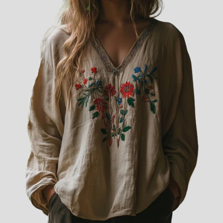 Bestickte Bluse für Damen