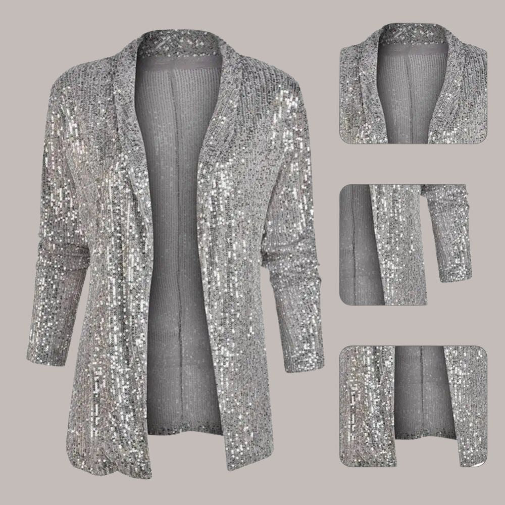 Harper | Eleganter Glitzernder Pailletten Blazer – Perfekt für besondere Anlässe