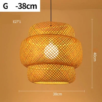 Handgefertigte Rattan-Hängelampe - RayaLicht