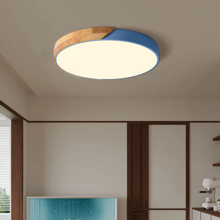 Delos Scandi-Holz-Deckenleuchte | Natürliche LED-Designleuchte