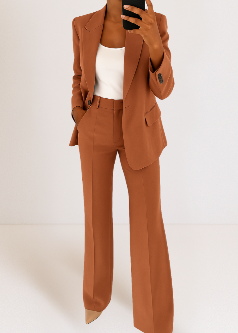 Damen-Zweiteiler: taillierter Blazer und Hose (Lounge-Set)