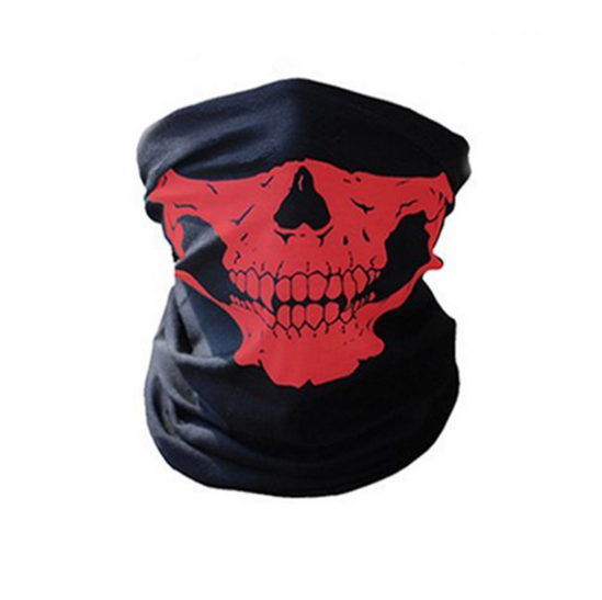 Halswärmer mit Totenkopf-Print für Motorrad und Ski
