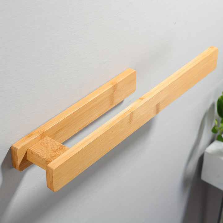Moderner Handtuchhalter aus Holz – Elegante Wandmontage ohne Werkzeug