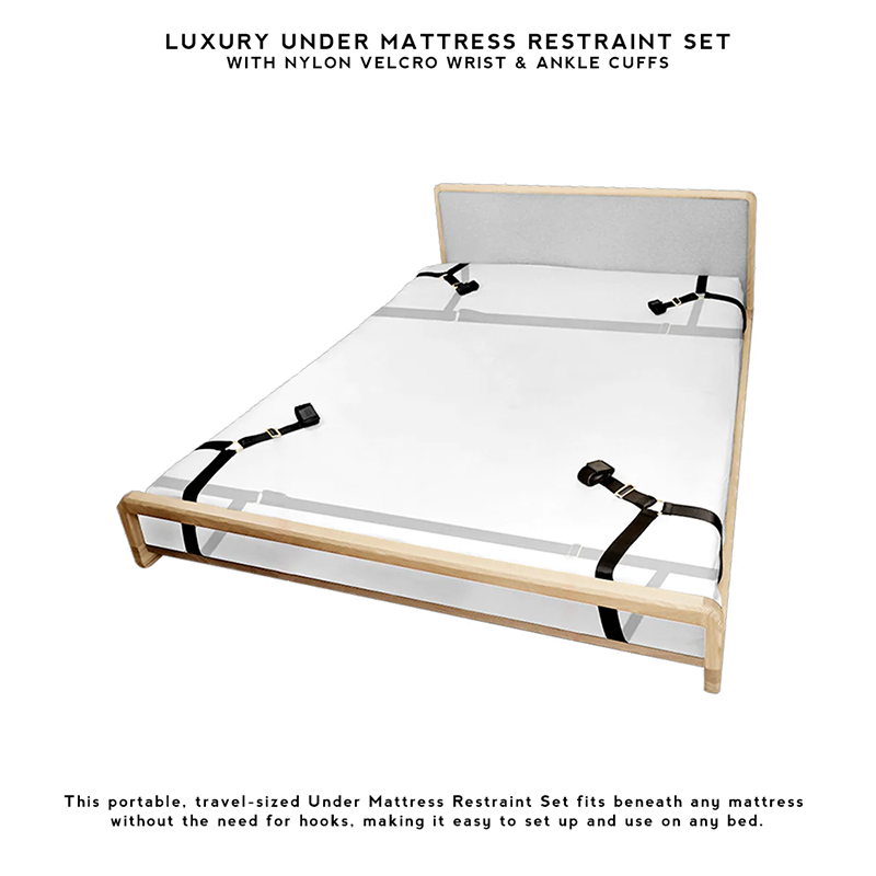 Unter-Bett-Fesselset mit verstellbaren Manschetten