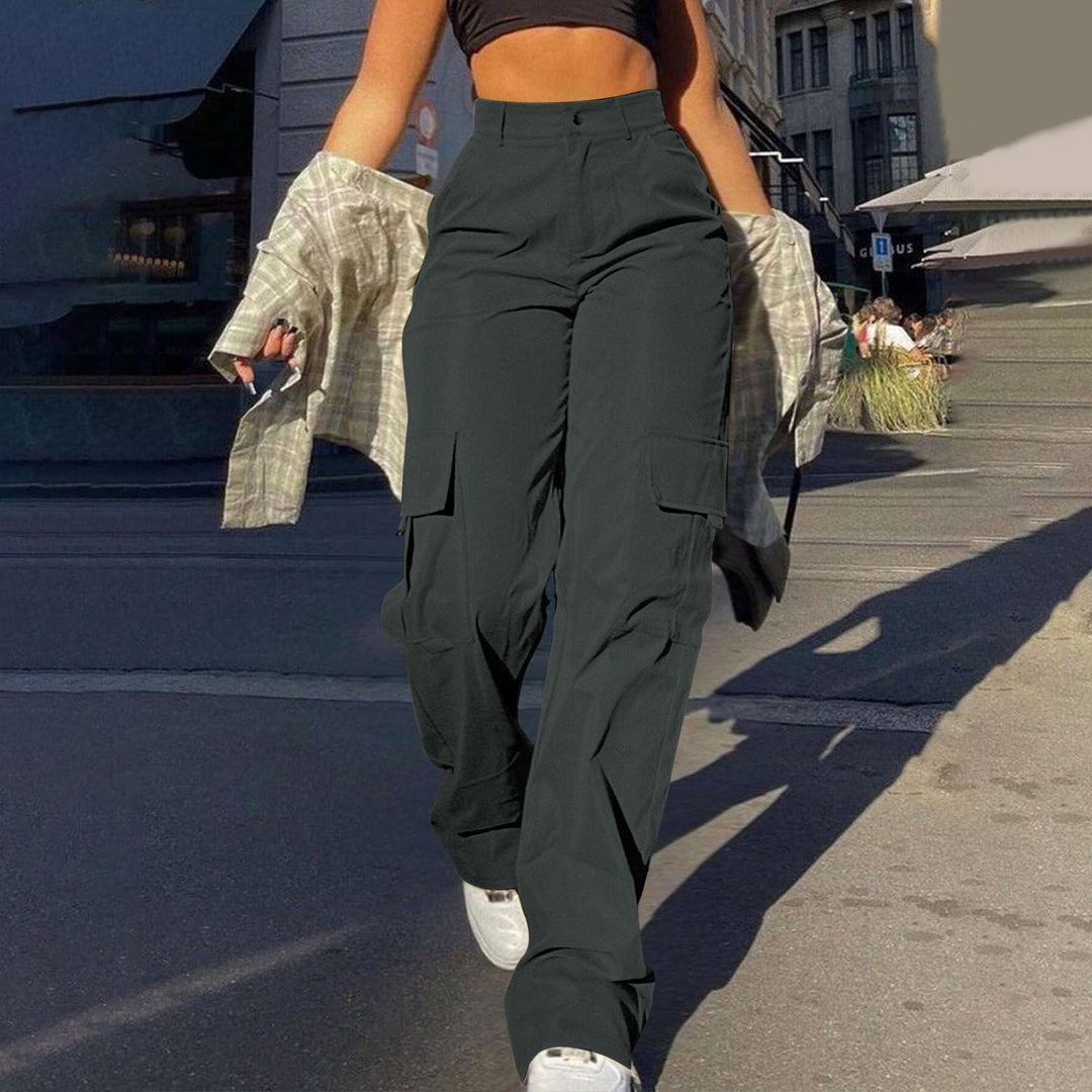 Hochtaillierte Cargohose für Damen