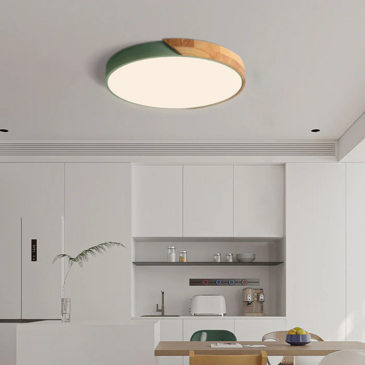 Delos Scandi-Holz-Deckenleuchte | Natürliche LED-Designleuchte