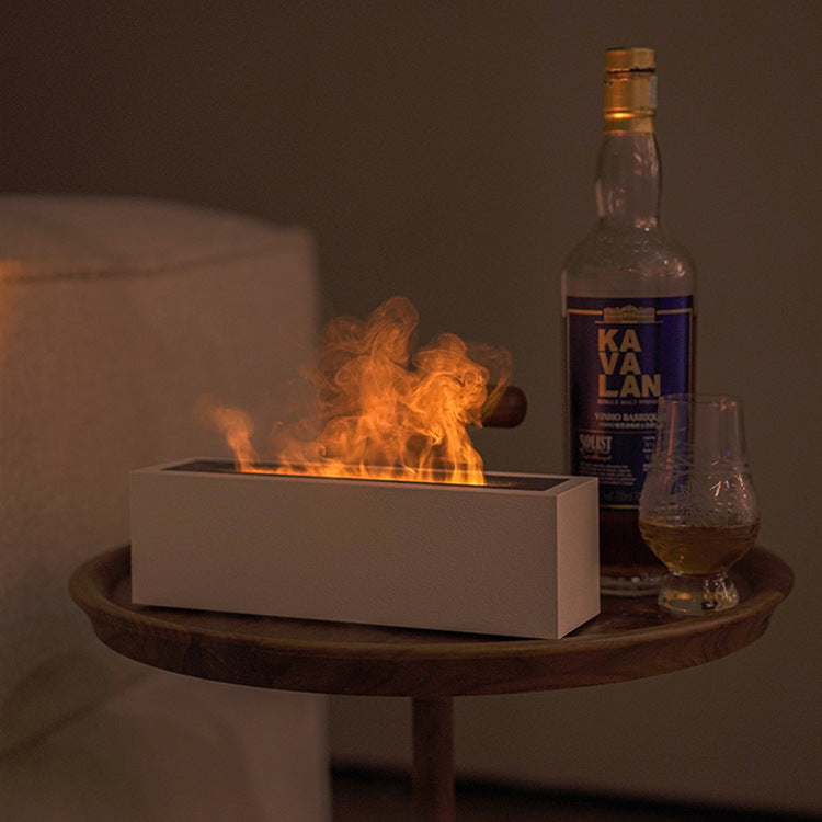 Länglicher Flammen-Luftbefeuchter mit rotem und blauem Licht, 200 ml