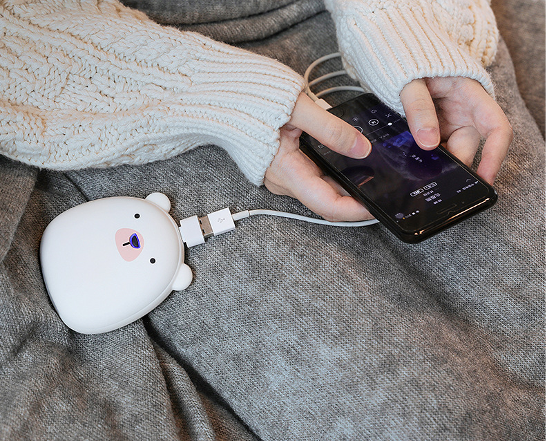 Süsser Handwärmer Pinguin oder Eisbär, wiederaufladbar per USB