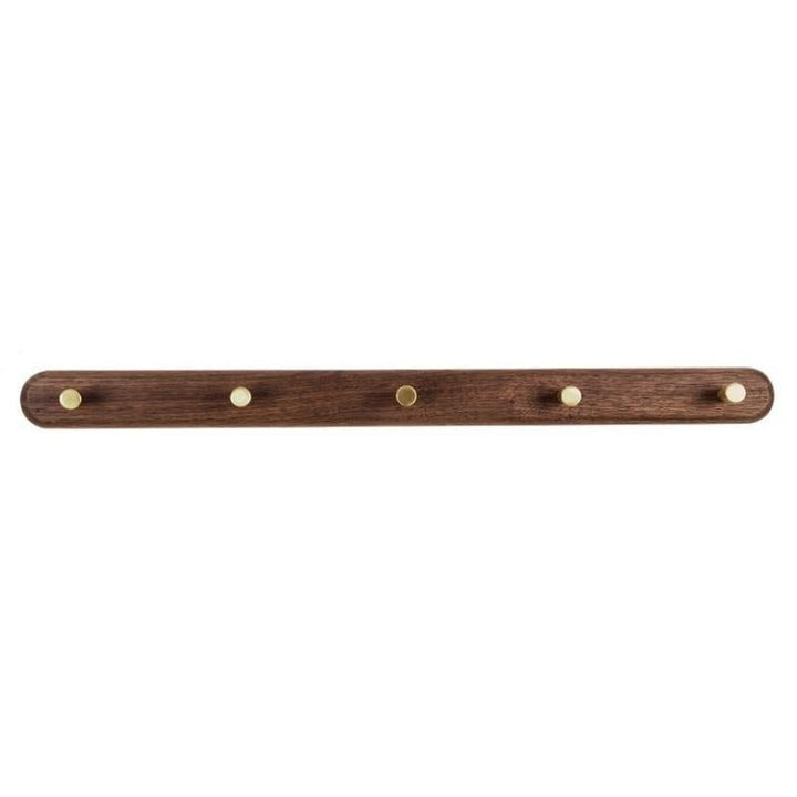 Wandgarderobe aus Holz mit Messinghaken - LignaHook