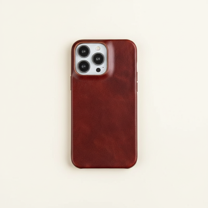 Echtlederhülle mit Ölwachs für Apple iPhone