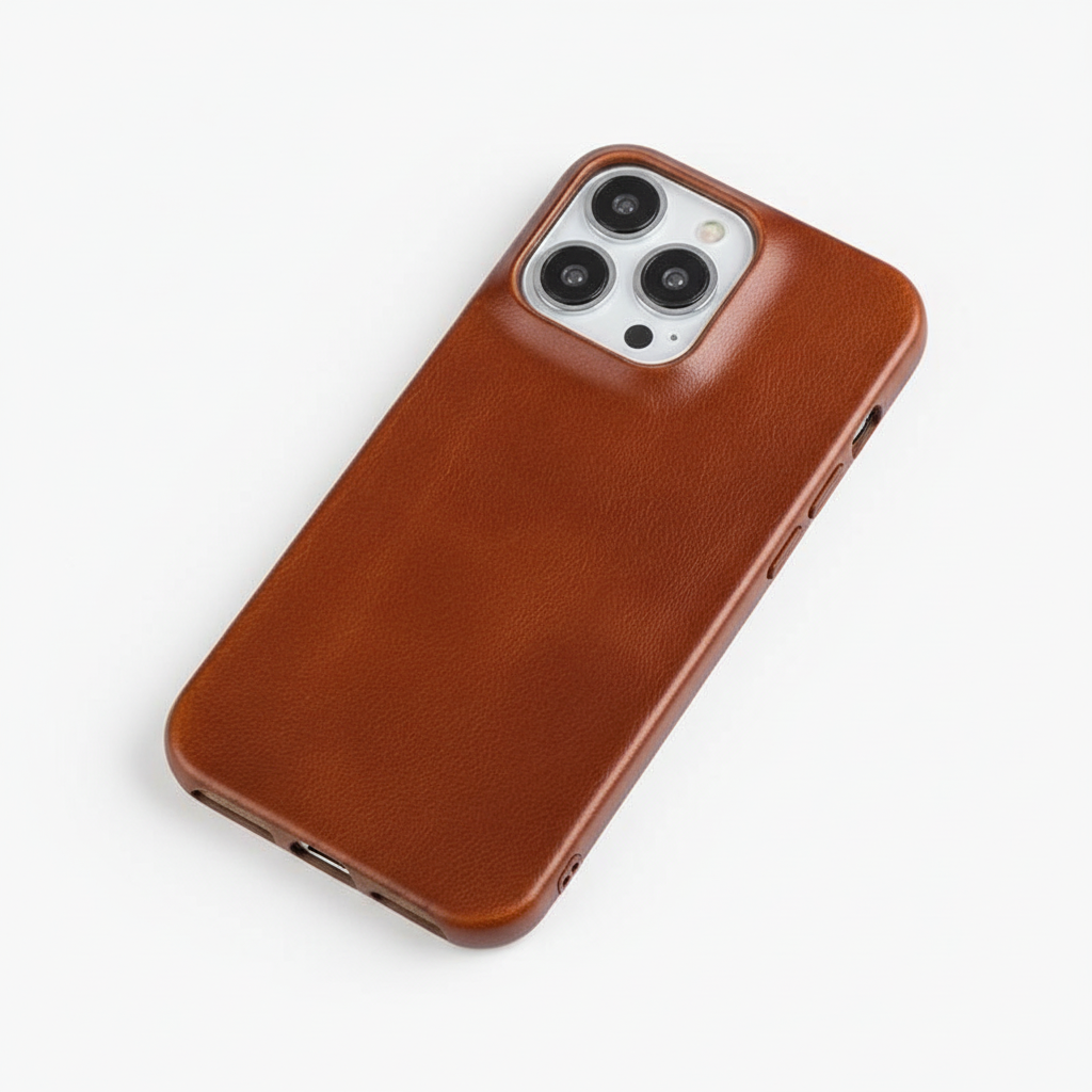 Echtlederhülle mit Ölwachs für Apple iPhone