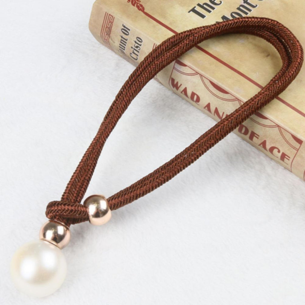 Glänzendes, elegantes 2-teiliges Set Perlenvorhang mit Raffhalter