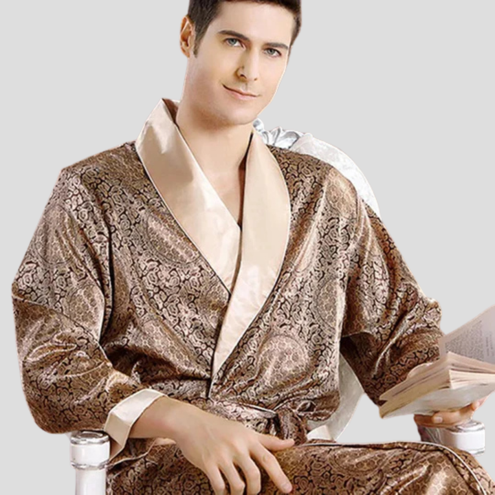 Herren-Kimono-Satin-Bademantel
