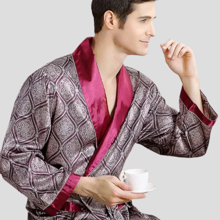 Herren-Kimono-Satin-Bademantel