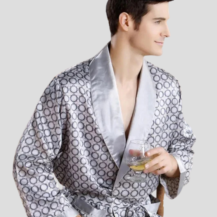 Herren-Kimono-Satin-Bademantel