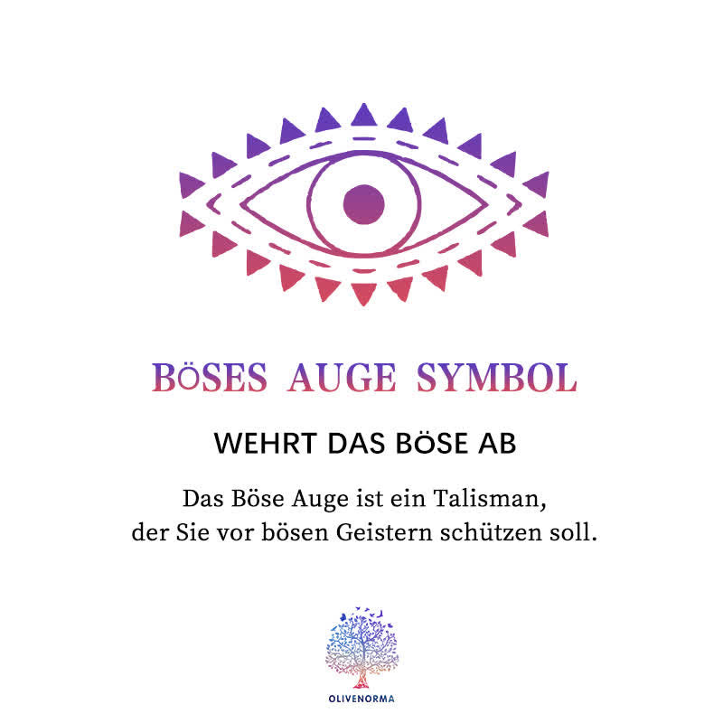 "Du wirst immer beschützt sein" - Halskette mit Bösem Blick
