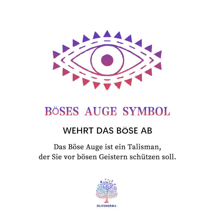 "Du wirst immer beschützt sein" - Halskette mit Bösem Blick