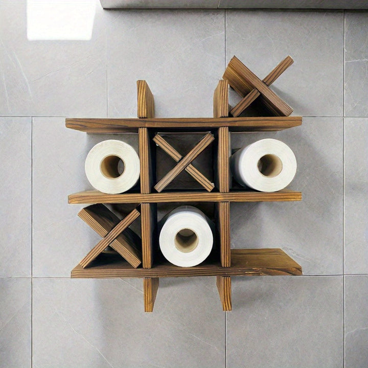 Rustischer Toilettenpapierhalter aus Holz – Inspiriert von Holzhandwerkskunst