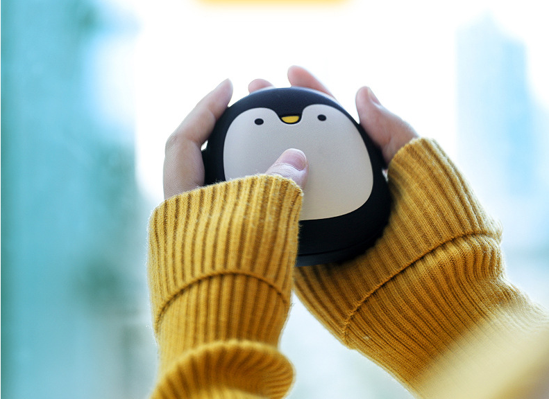 Süsser Handwärmer Pinguin oder Eisbär, wiederaufladbar per USB