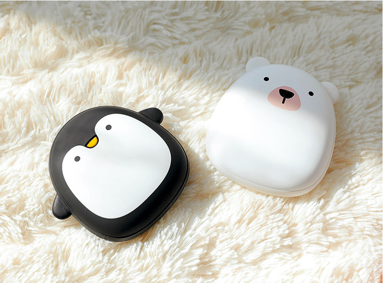 Süsser Handwärmer Pinguin oder Eisbär, wiederaufladbar per USB