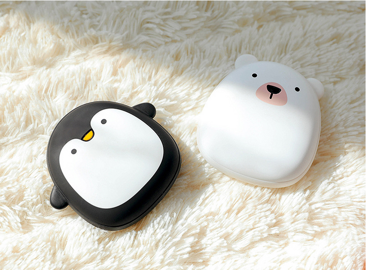 Süsser Handwärmer Pinguin oder Eisbär, wiederaufladbar per USB