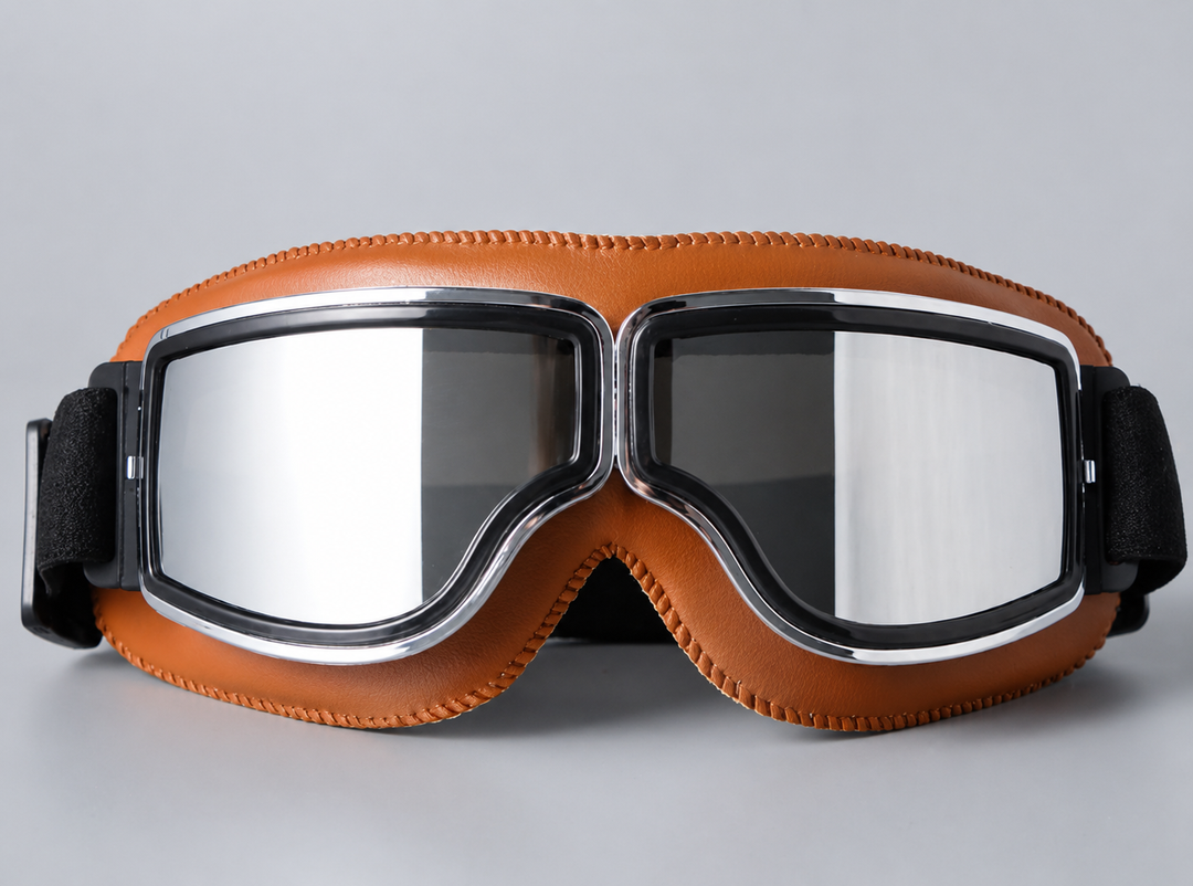 Vintage-Motorradbrille aus Leder – RiderEdge