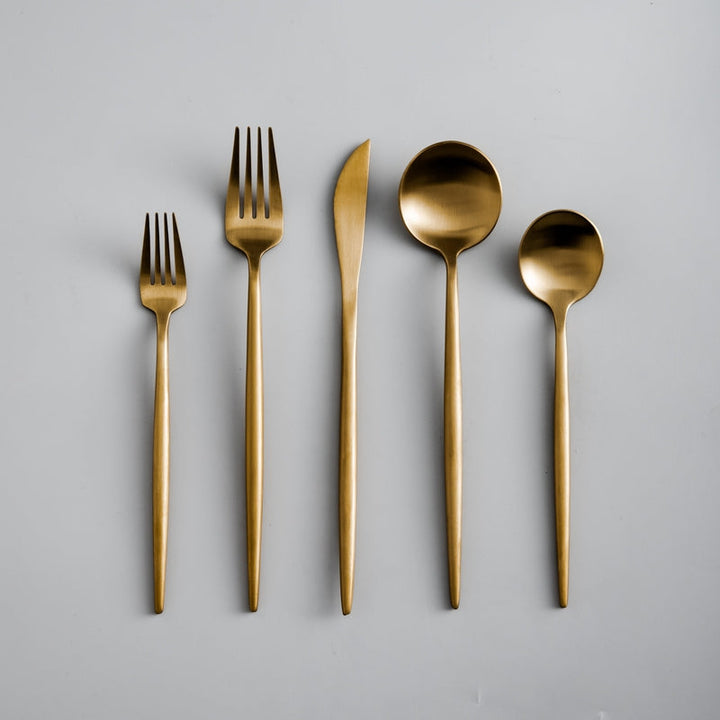 Luxus-Besteckset aus Edelstahl – Design in Gold | 24 Teile / 48 Teile