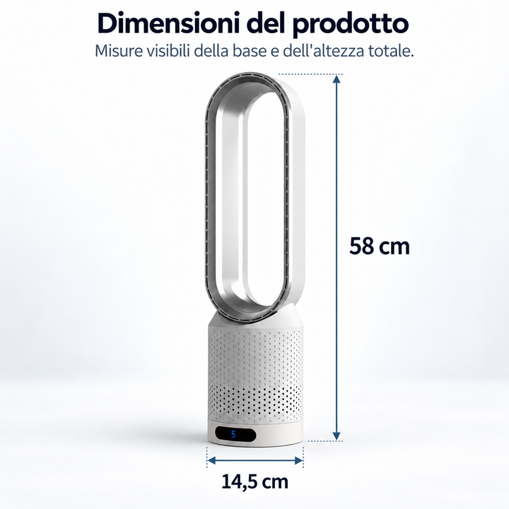 AirPure – Ultraleiser flügelloser Turmventilator (< 32 dB)