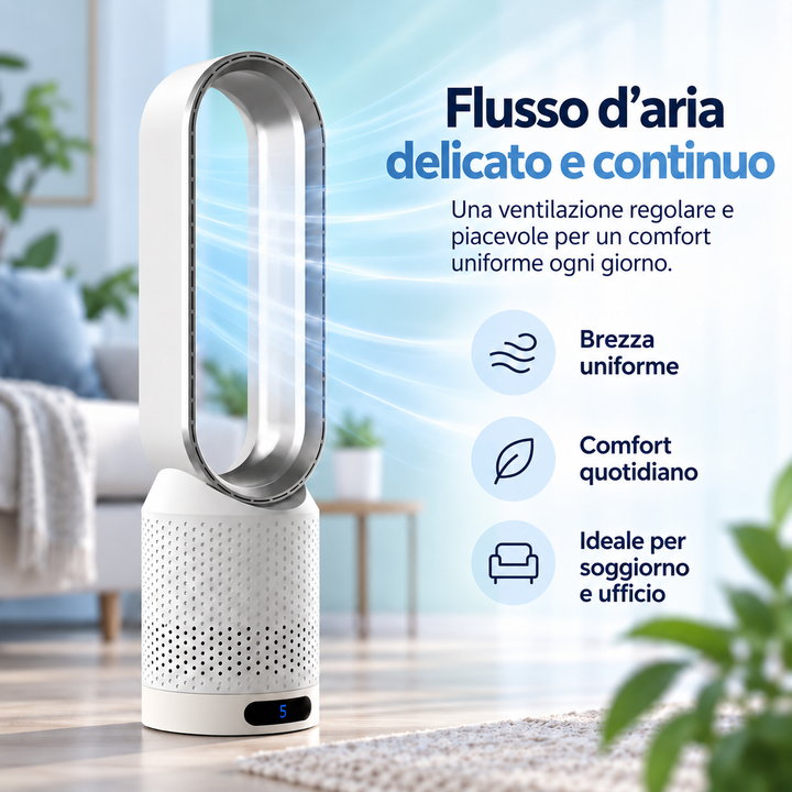 AirPure – Ultraleiser flügelloser Turmventilator (< 32 dB)